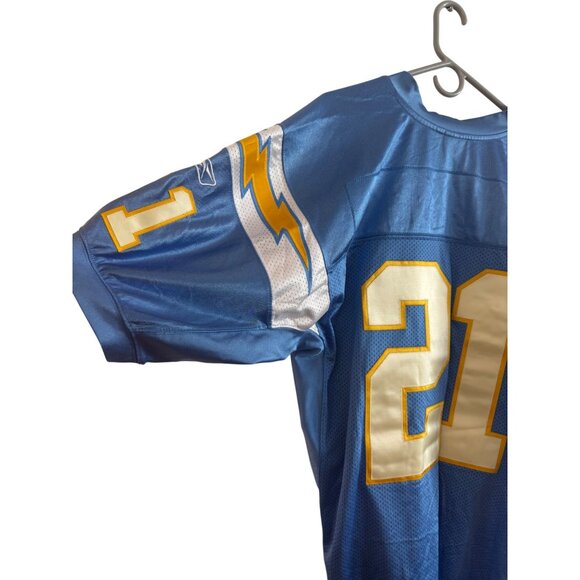 Vintage Chargers Jeresey Reebok NFL Mens Jersey Size 50 Nylon Blue Number 21 - Picture 7 of 13